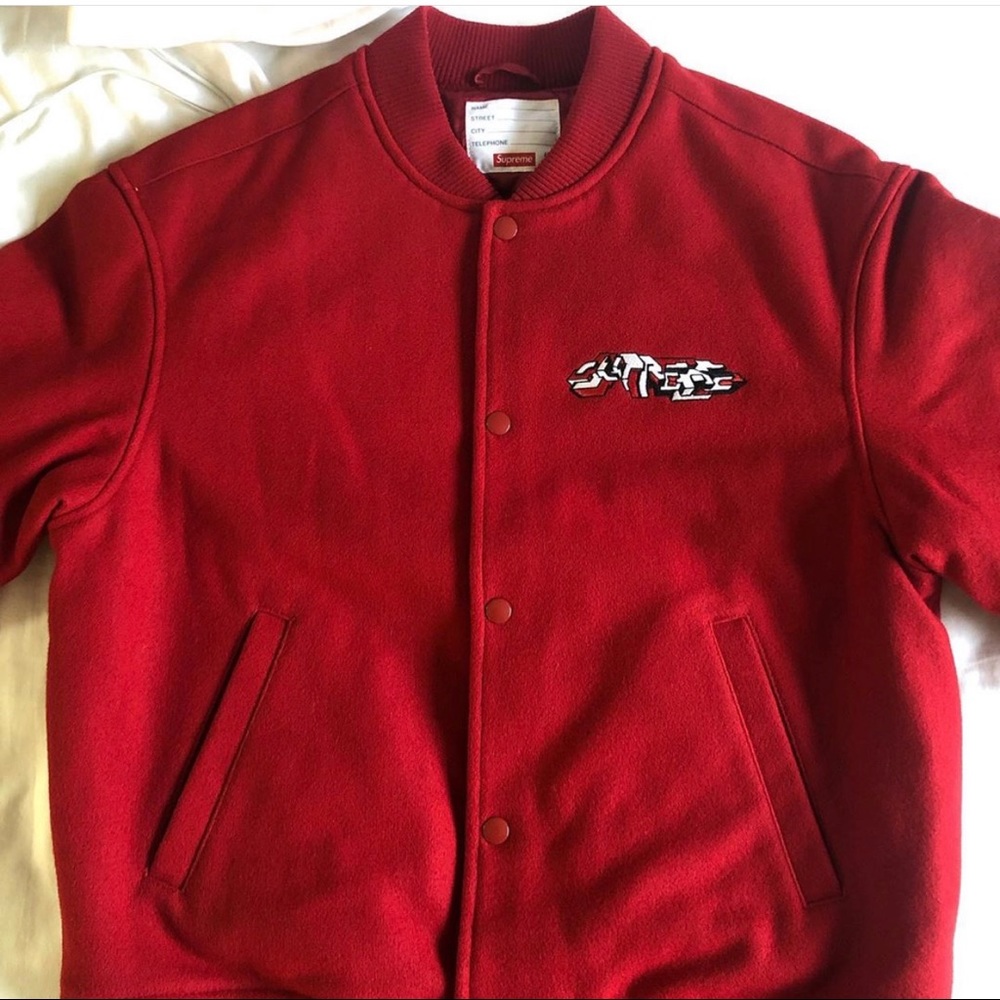 Supreme Delta Logo Varsity Jacket Medium